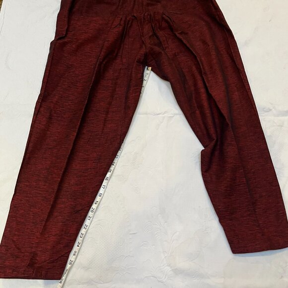 INDIAN Women's MEDIUM PANT SUIT w GORGEOUS GOLD GLITTER SPARKLE TRIM -LIKE NEW - Picture 9 of 11